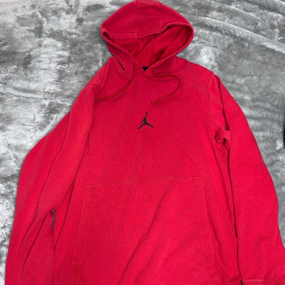 Air Jordan Hoodie Men's Small Red Pullover Basketball Michael Jordan #23 DRI-FIT